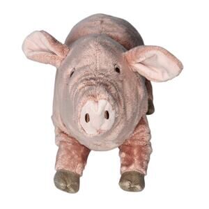 Ikea Knorrig Pink Plush Mama Pig Stuffed Animal Curly Tail 15 Inches
